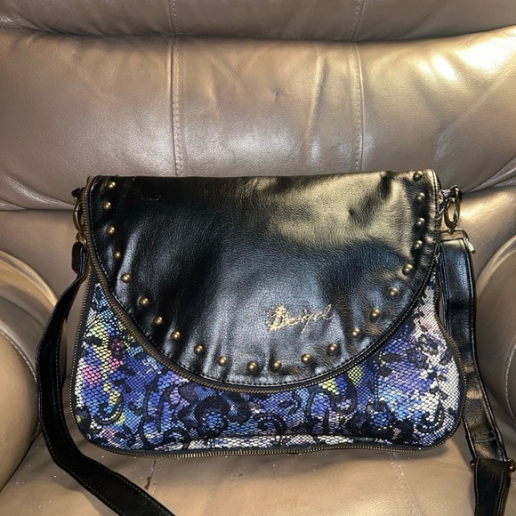 Desigual Black and Multicolor Crossbody Bag - Picture 1 of 8